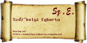 Székelyi Egberta névjegykártya